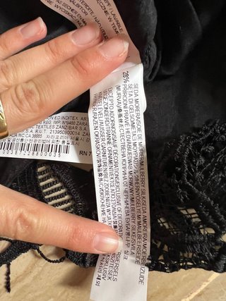 Blusa Zara pizzo nero - Taglia M