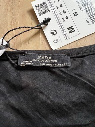 Blusa Zara pizzo nero - Taglia M