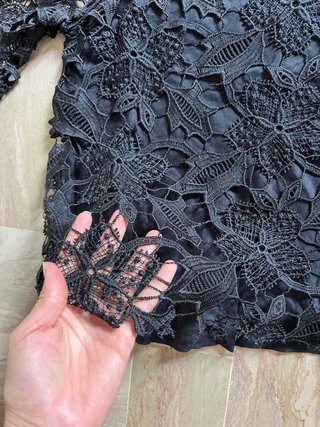 Blusa Zara pizzo nero - Taglia M