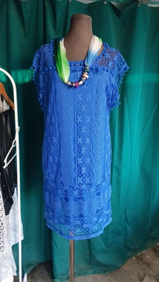Vestido de encaje azul