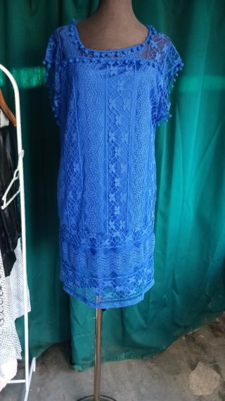 Vestido de encaje azul