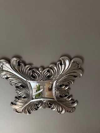 Espejo decorativo plateado