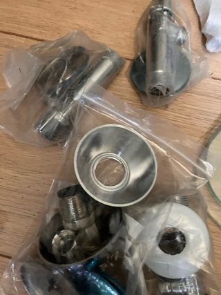 Lote accesorios baño mampara acero inoxidable