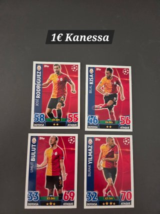 Lote 4 Cromos Topps Champions League