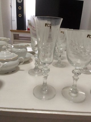 Juego 30 copas cava/agua/vino cristal