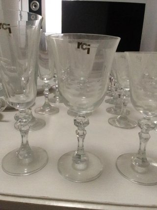 Juego 30 copas cava/agua/vino cristal