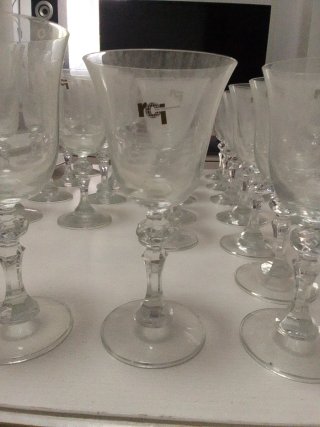 Juego 30 copas cava/agua/vino cristal