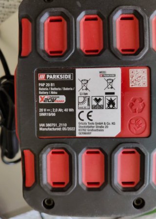 Batería Parkside 20V 2.0Ah 40Wh PAP 20 B1