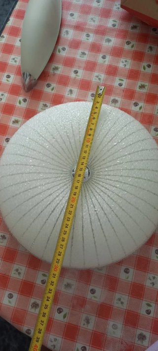 Lámpara de techo de cristal y metal