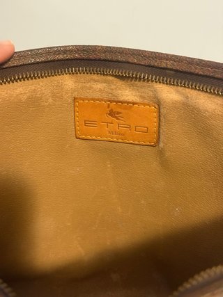 Pochette Etro fantasia paisley marrone