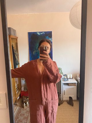 Mono Zara Lino Rojo