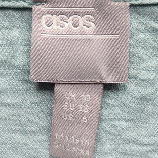 Vestido largo verde menta de ASOS. Talla M