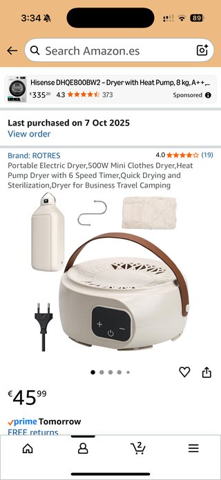 Secadora Eléctrica Portátil Mini Ropa