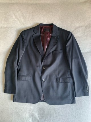 Traje de hombre Florentino gris con forro rojo