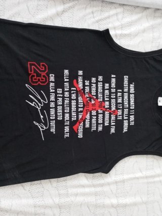 Canotta Michael Jordan 23 Frase