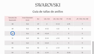 Anillo Swarovski Plata sin apenas uso