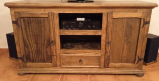 Mueble TV madera rústico