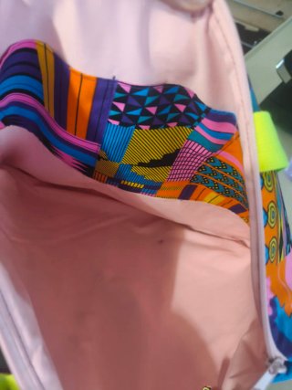 Bolso tela africana grande multicolor
