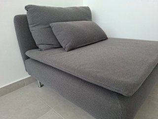 Sofá 1 Plaza Soderhamn Ikea Gris