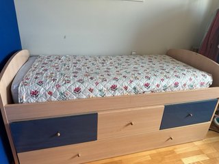 Cama nido con 2 colchones medidas 190x90 cm