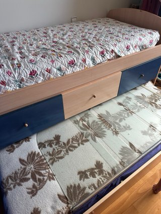Cama nido con 2 colchones medidas 190x90 cm