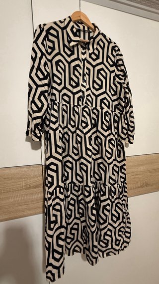 Vestido Zara largo estampado geométrico