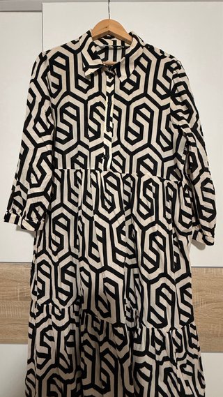 Vestido Zara largo estampado geométrico