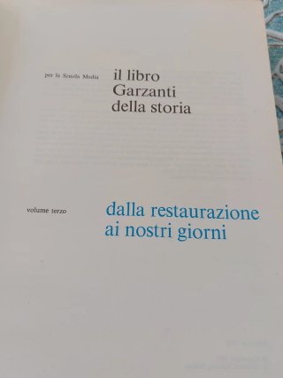 Libro di storia Garzanti