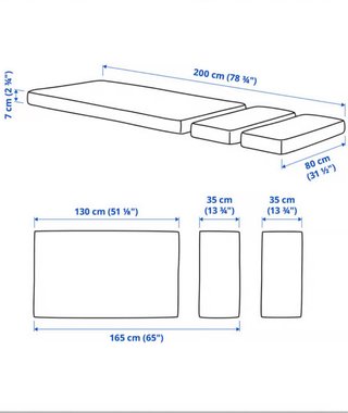 Colchón IKEA PLUTTEN Extensible 80x200cm