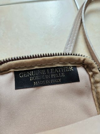 Bolso de piel auténtica hecho en Italia