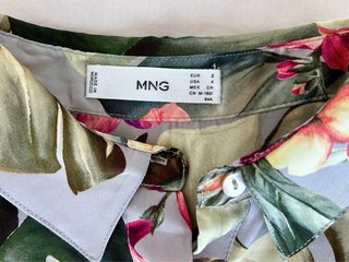 Camisa Mango Estampado Tropical Talla S