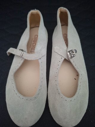 Bailarinas piel Chuchés niña beige