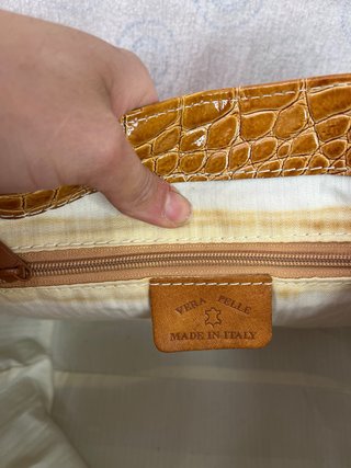 Borsa vera pelle stampa cocco made in Italy