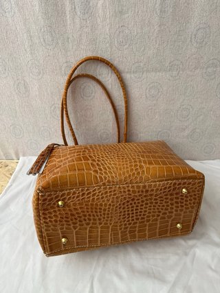 Borsa vera pelle stampa cocco made in Italy