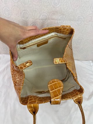 Borsa vera pelle stampa cocco made in Italy