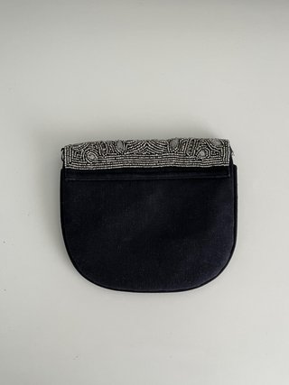 Bolso Sfera pequeño plateado y negro