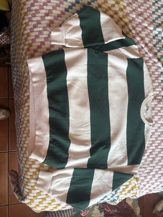 Sudadera rayas verde y blanco mujer