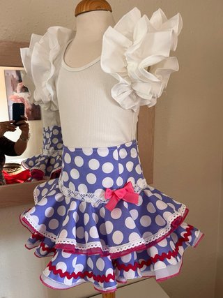 Conjunto flamenca niña talla 6