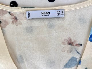 Blusa Mango floral amarilla Talla S