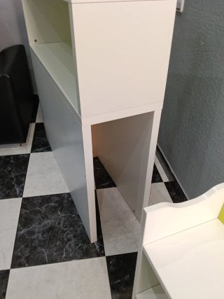Mueble Zapatero Blanco y Verde