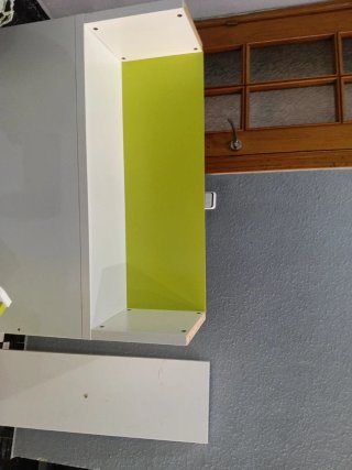 Mueble Zapatero Blanco y Verde