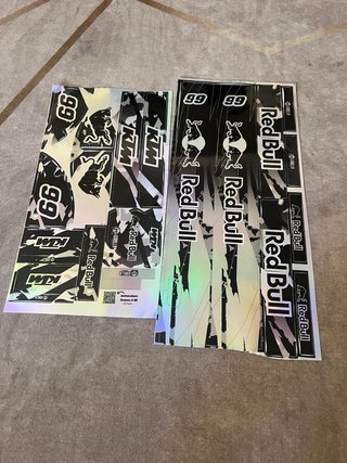 Vinilos holográficos RedBull/KTM compatibles 3 mod