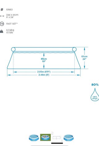 Piscina Bestway Fast Set 244x61cm con depuradora