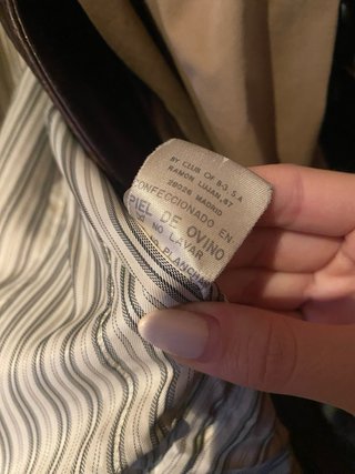 Chaqueta Piel Ovino Vintage 90s Marrón