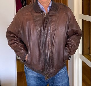 Chaqueta Piel Ovino Vintage 90s Marrón