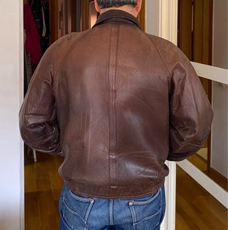 Chaqueta Piel Ovino Vintage 90s Marrón