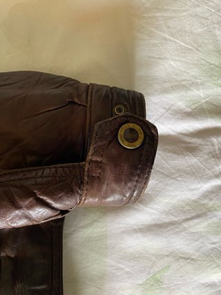 Chaqueta Piel Ovino Vintage 90s Marrón