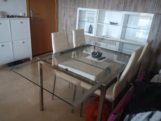 Mesa de salón con 4 sillas mesa extensible ancho