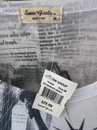Camiseta New York Mujer Talla M. Original de U.S.A