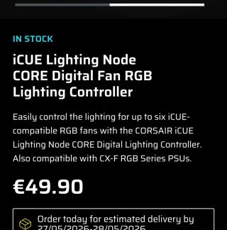 Controlador RGB Corsair iCUE Lighting Node Core